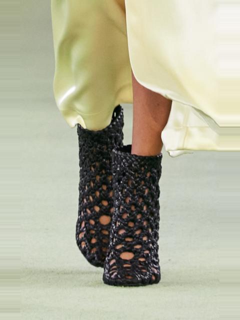 Bottega Veneta Woven Ankle Boots black