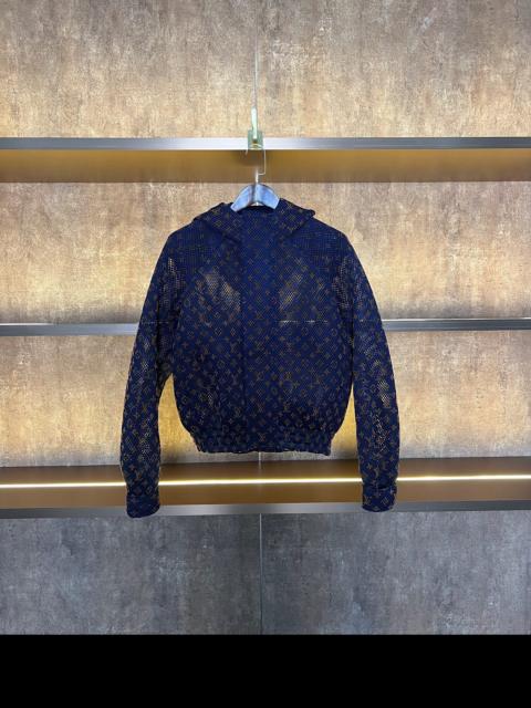 Louis Vuitton Louis Vuitton Navy Blue Monogram Mesh Jacket