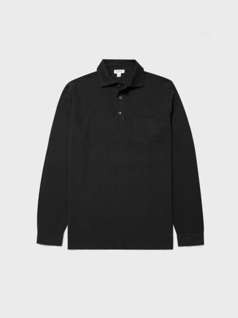 Sunspel Sunspel x WM Brown Long Sleeve Polo Shirt