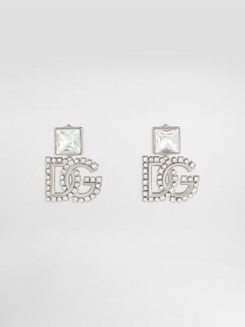 Dolce & Gabbana Rhinestone earrings with DG logo