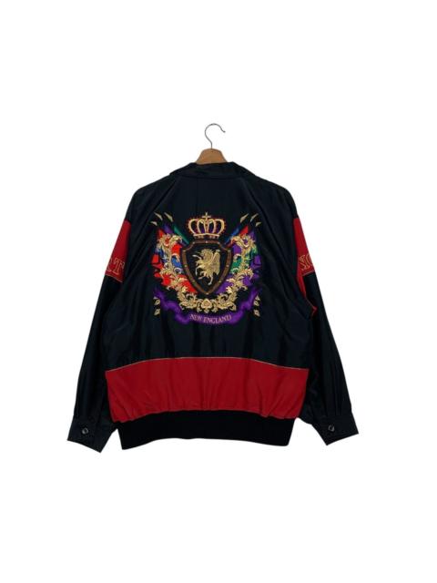 Other Designers Japanese Brand - NEW ENGLAND Embroidery Big Logo Button Jacket #2035-C88