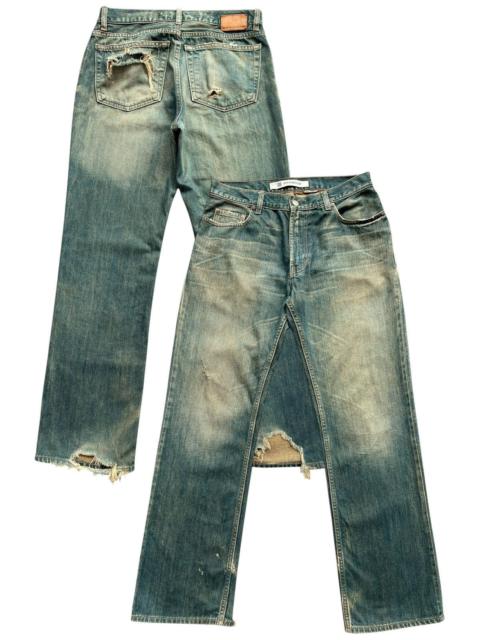 Other Designers Gap Rusty Mudwash Distressed Baggy Wide Denim Jeans 33x31