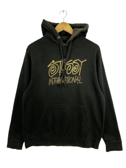 Other Designers Vintage - Stussy International Speellout Hoodie Black
