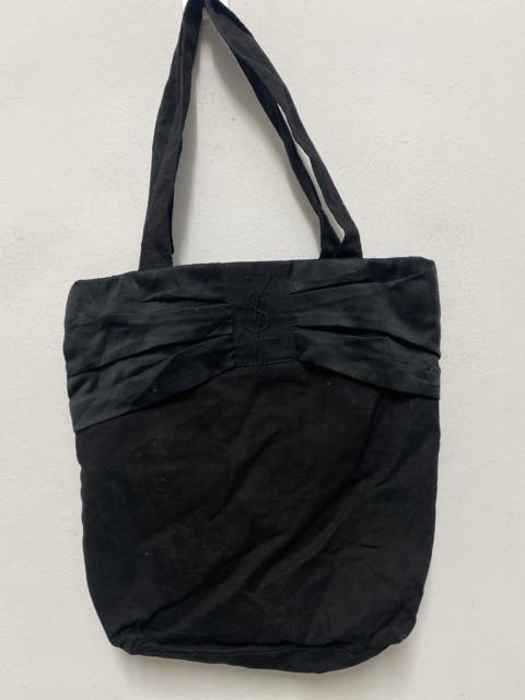 Yves Saint Laurent Parfums Black Cotton Tote Bag – Pink Lining