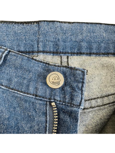 Other Designers Cheap Monday Skinny Jeans W25 Dark Navy Skull Zip