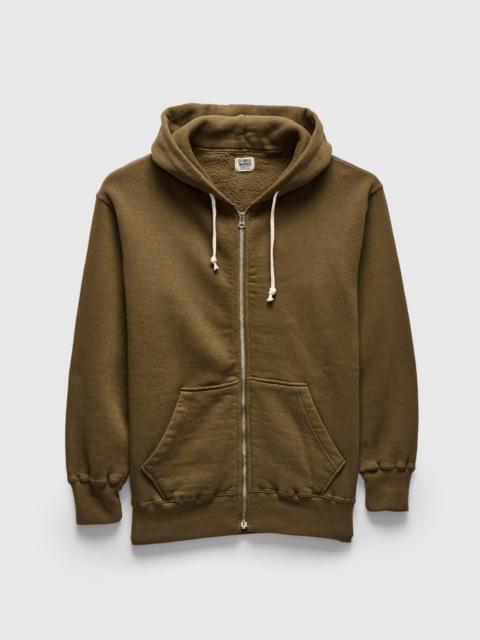 Warehouse & Co. Tsuriami Loopwheel Zip Hoodie in Khaki