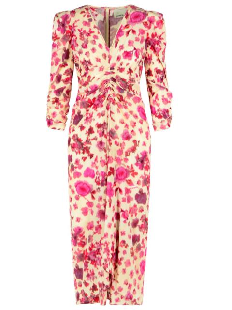 Isabel Marant Isabel Marant 'Albini' Long Pink Stretch Silk Dress Women