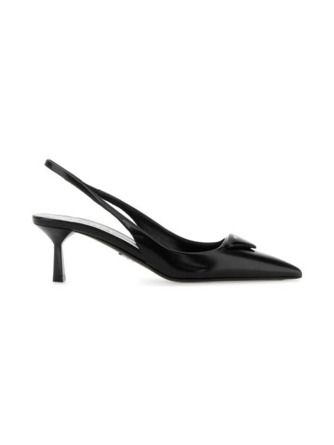 Black Leather Pumps