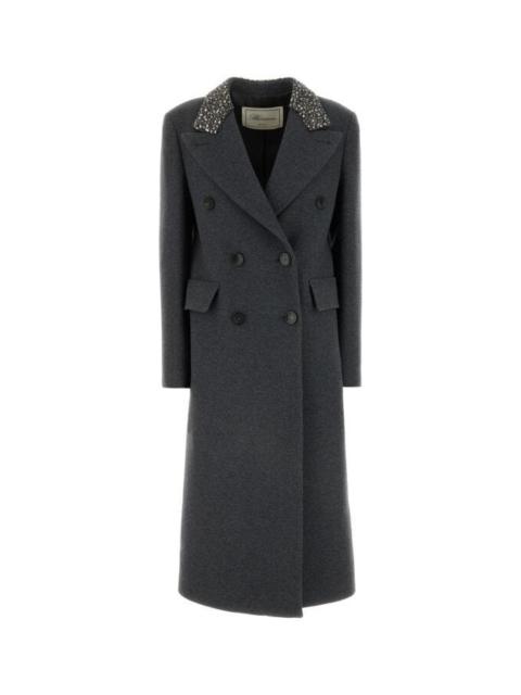 Blumarine Blumarine Women Dark Grey Wool Coat