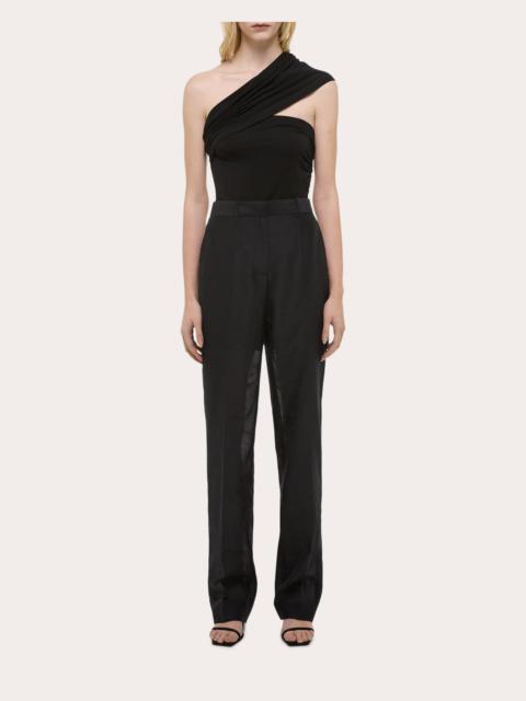 Helmut Lang Straight-Leg Organza Car Pants