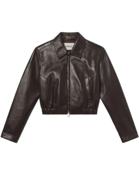 AGOLDE Essie Recycled Cropped Jacket in Chocolate