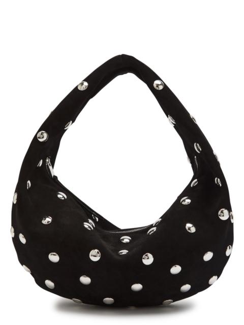 KHAITE Khaite Olivia Medium Studded Suede top Handle bag