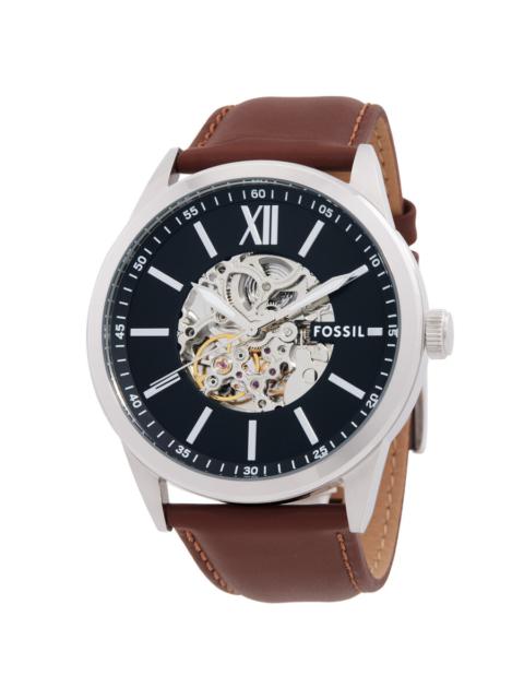 Other Designers Fossil - Fossil Flynn Automatic Black Skeleton Dial Men's Watch BQ2386