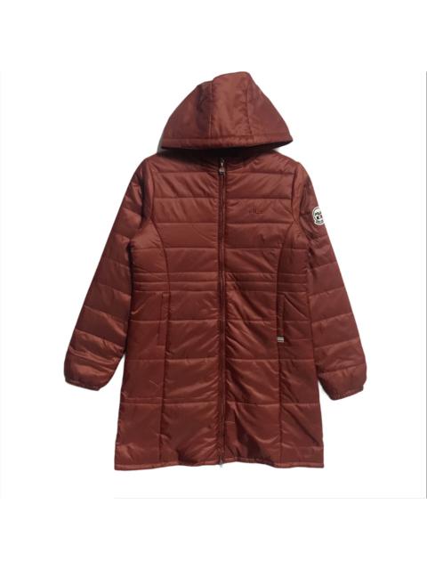 Other Designers Vintage - Fila Puffer Jacket Hoodie Embroidery Logo Red Colour