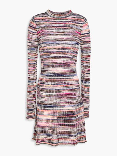 Missoni Space-dyed ribbed-knit mini dress