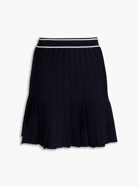 Sandro Pleated stretch-knit mini skirt
