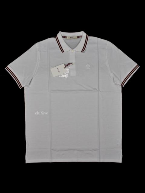 Other Designers Bally - White Web Trim Logo Polo Shirt NWT