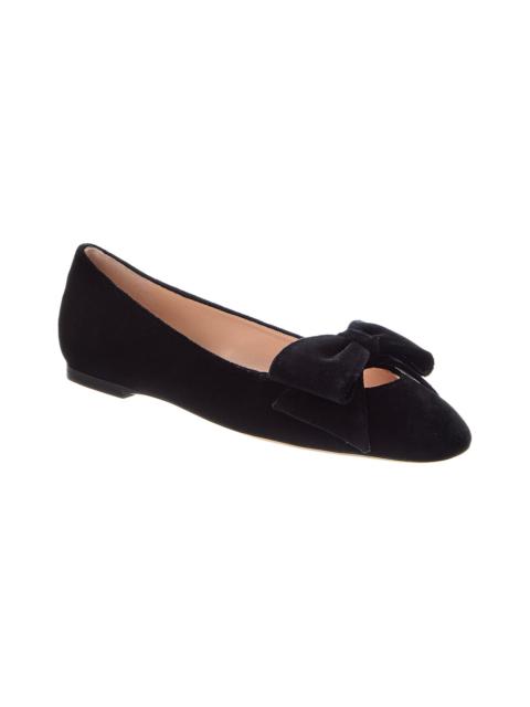 Valentino Valentino VLogo Signature Velvet Ballerina Flat