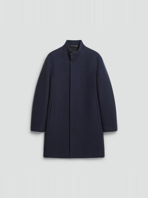 Theory Belvin Coat in Textured Wool-Blend Melton