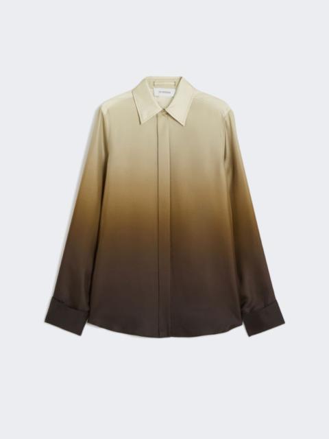 Sportmax Slim-fit silk dégradé shirt