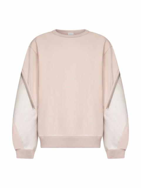 Dries Van Noten Dries Van Noten Men Pink Contrasting Panels Crewneck Sweatshirt