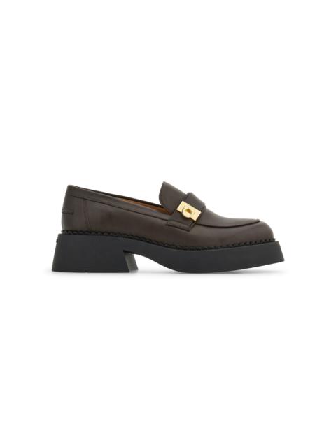 FERRAGAMO Caminia Leather Moccasins brown