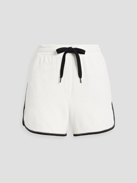 Brunello Cucinelli Bead-embellished French cotton-terry shorts