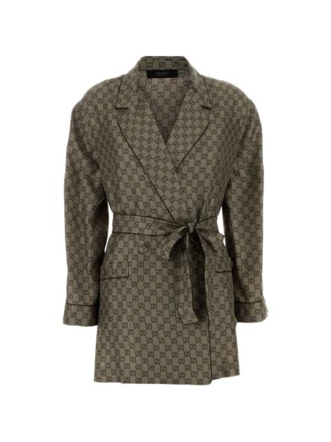 GUCCI Gucci Women Gg Silk Shirt Jacket