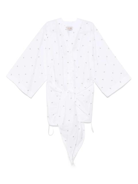 THE ATTICO logo-embroidered mini dress