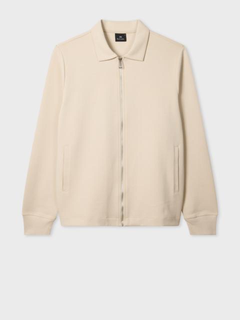 Paul Smith Ecru Double-Face Jersey Zip-Front Sweatshirt