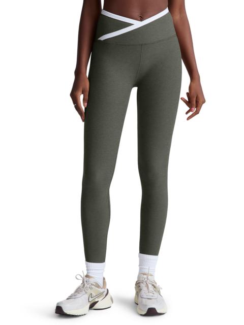 BEYOND YOGA Beyond Yoga Spacedye Outlines High Waist Midi Leggings in Dusty Forest Heather at Nordstrom