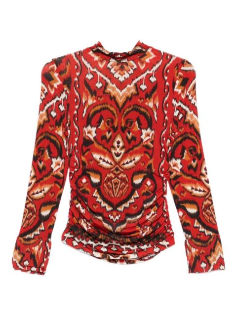 FARM RIO Printed jersey top