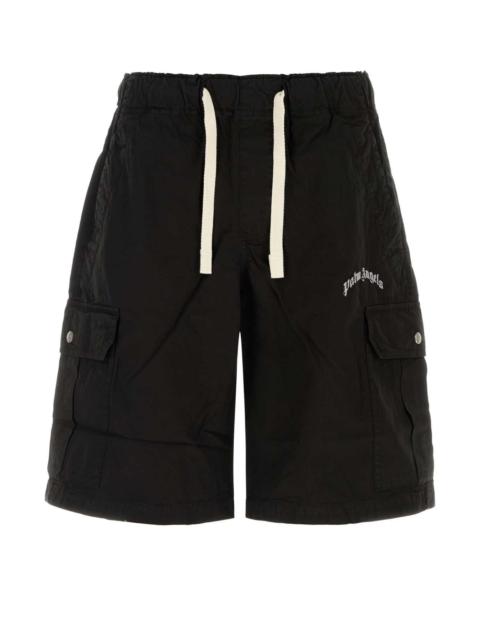 Palm Angels Palm Angels Men Black Cotton Bermuda Shorts