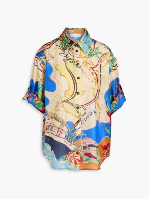 Zimmermann Printed silk-twill shirt