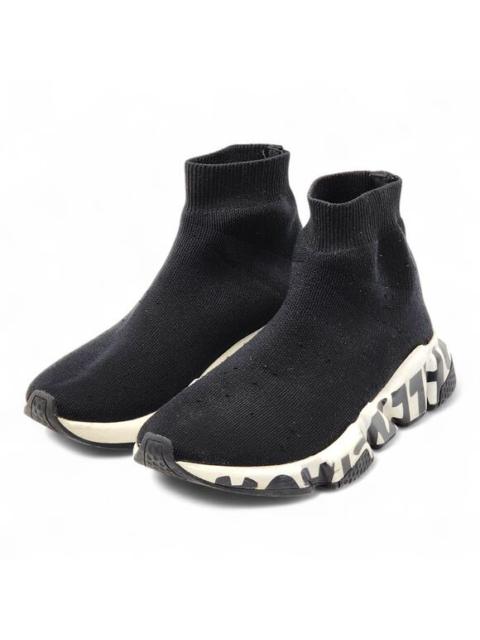 BALENCIAGA Balenciaga Graffiti Speed Sock Knit Women's Sneakers Black EU 36 US 6