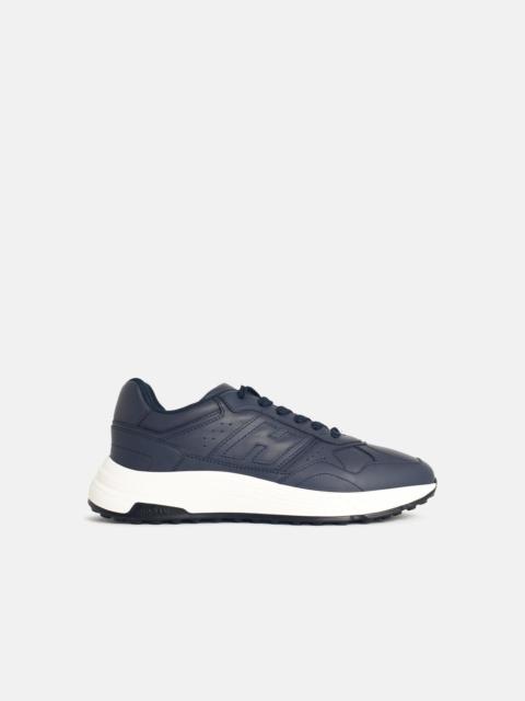 'HYPERLIGHT' NAVY LEATHER SNEAKERS