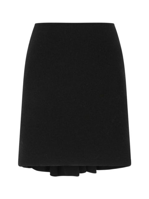 Bottega Veneta Black Wool Blend Skirt