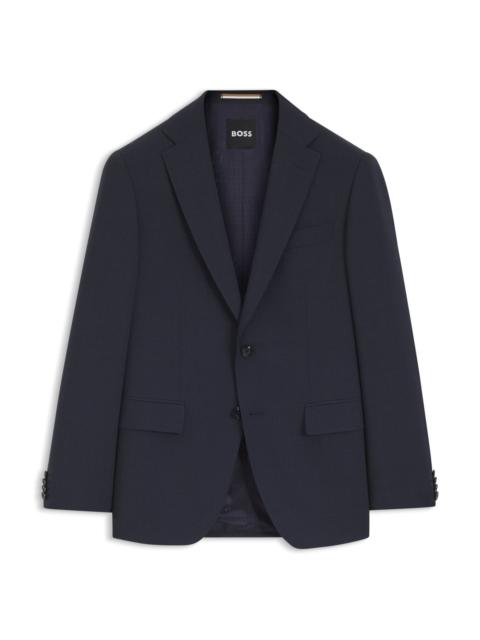 BOSS WASHABLE SLIM-FIT JACKET IN STRETCH CLOTH