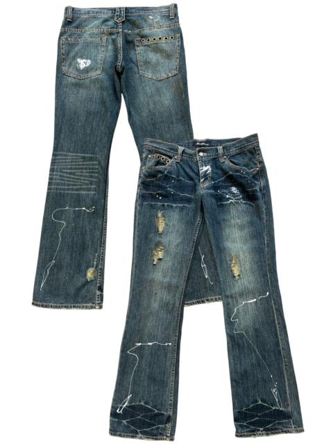Hype - Roots Japan Distressed Riped Rusty Denim Painted Jeans 33x33