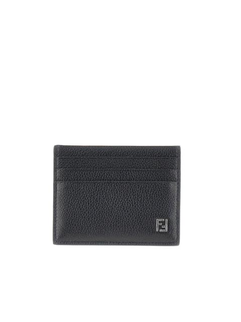 FENDI Fendi Leather FF Cardholder Black Men