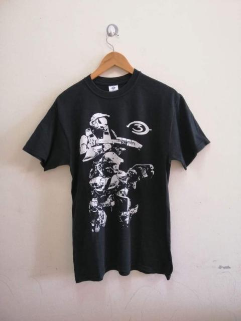 Other Designers Sony - Halo 3 A Hero Must Rise t-shirt black and white graphic