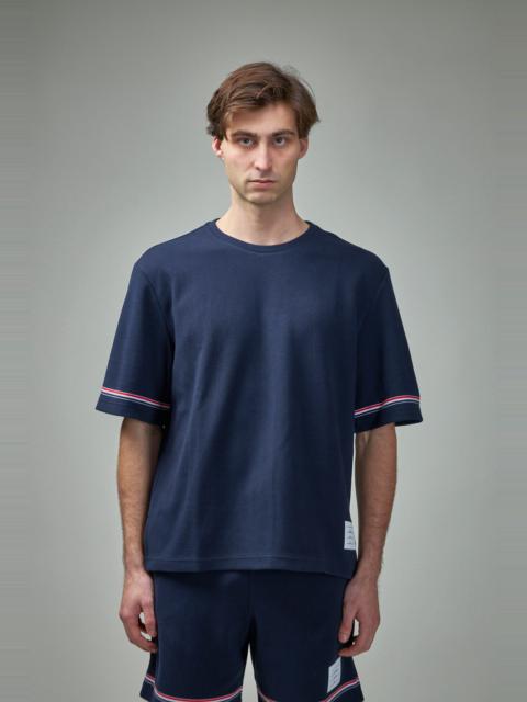 Thom Browne Rugby Fit Short Sleeve Tee In Cotton Interlock