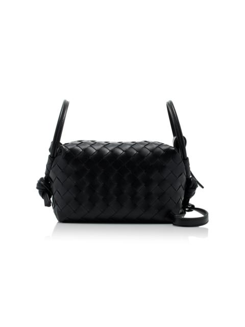 Bottega Veneta Small Loop Intrecciato Leather Shoulder Bag black
