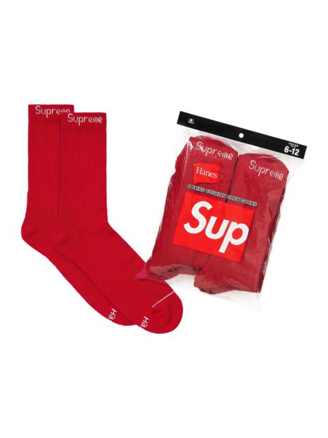 Supreme Supreme x Hanes Crew Socks (4 Pack) 'Red'