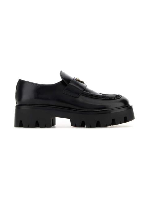 Prada Black Leather Loafers