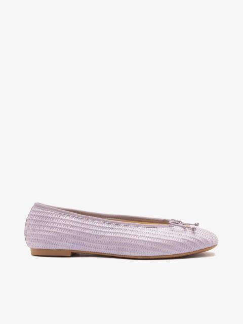 Larroudé Pavlova Ballet Flat Iris Raffia