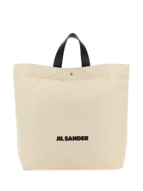 Jil Sander Jil Sander Women Sand Canvas Flat Shopping Bag
