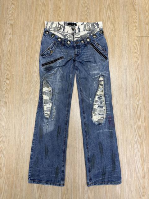 Other Designers Designer - In The Attic Double Waist Women Worn Design Denim-W38
