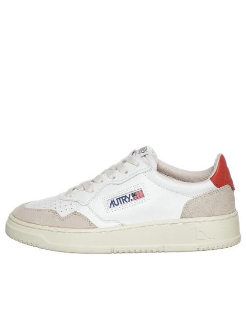 AUTRY (WMNS) Autry Medalist Leather Suede Low 'White Beige Orange' AULW-LS45