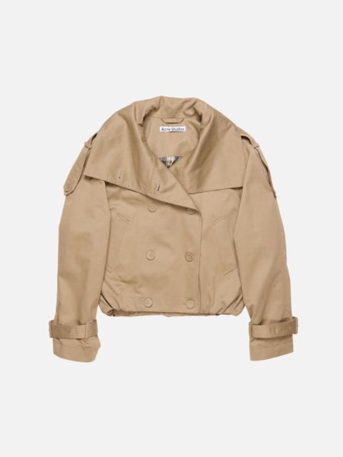 Acne Studios Short trench coat - Mud beige